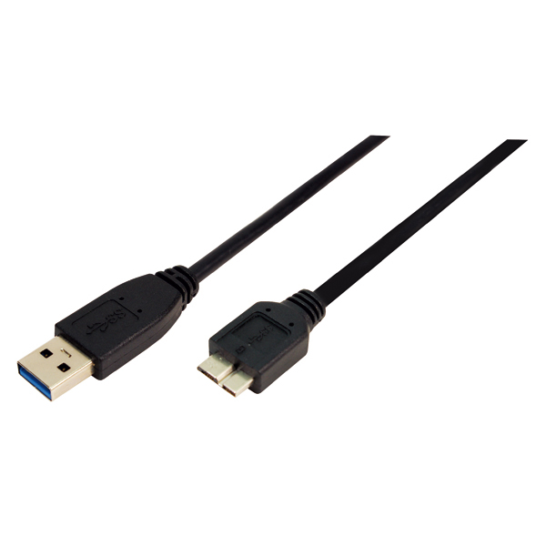 USB 3.0 Type A to Type Micro B Kablo, Siyah, 3.0m