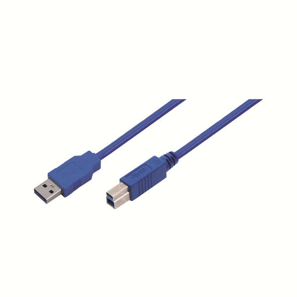 USB 3.0 Type A to Type B Kablo, Mavi, 1.0m