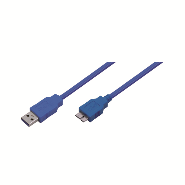 USB 3.0 Type A to Type Micro B Kablo, Mavi, 0.6m