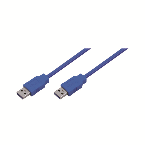 USB 3.0 Type A to Type A Bağlantı Kablosu, Mavi, 1m