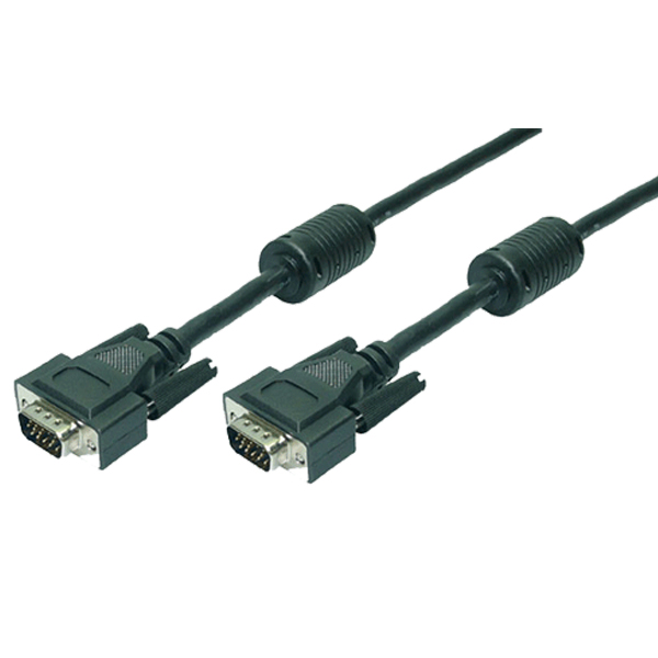 VGA Kablo, Erkek-Erkek, Siyah, 15.0m