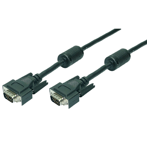 VGA Kablo, Erkek-Erkek, Siyah, 20.0m