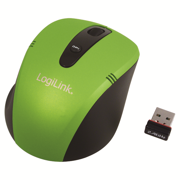 2.4GHz Kablosuz Optik Mouse, Yeşil