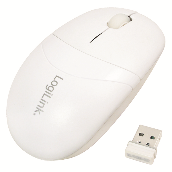 2.4GHz Kablosuz Optik Mini Mouse, Beyaz