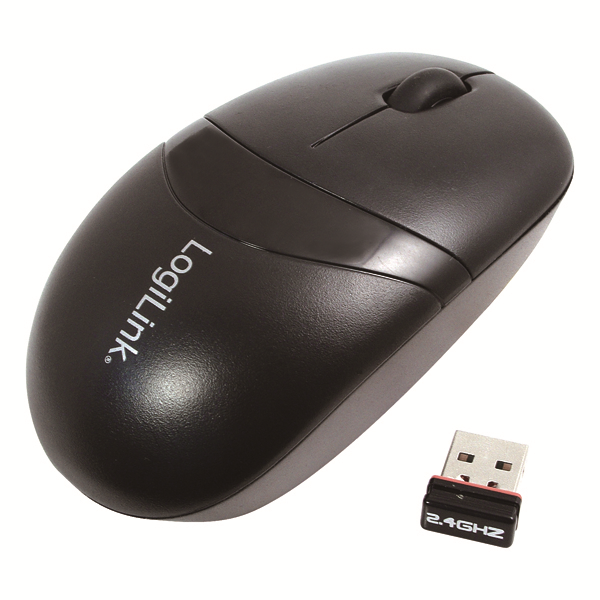 2.4GHz Kablosuz Optik Mini Mouse, Siyah