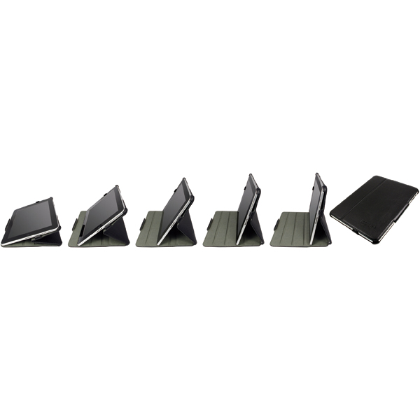 Deri iPad Taşıma Kılıfı, Siyah, Stand Özelikli, NB0040A