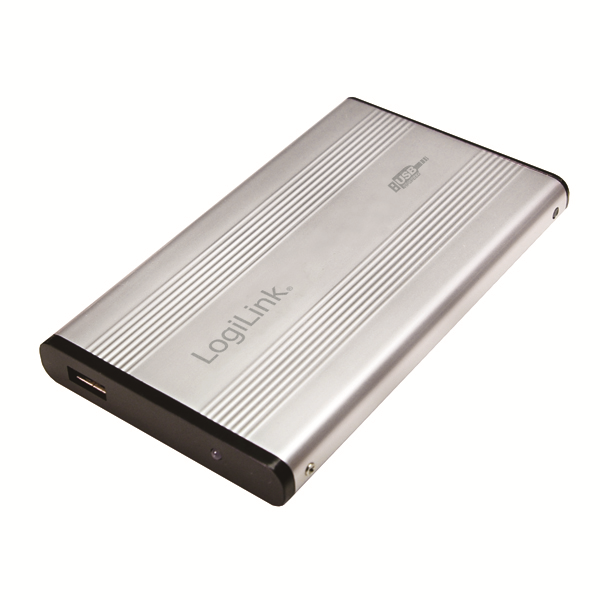 USB2.0 Alüminyum 2.5" IDE HDD Kutusu, Gümüş