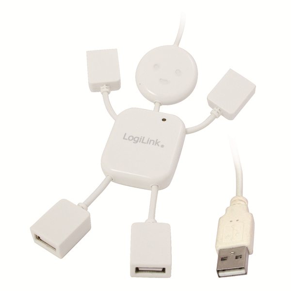 4 Port USB 2.0 Hub, Beyaz