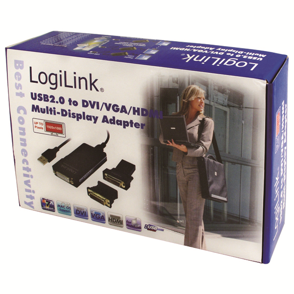 USB2.0 DVI/VGA/HDMI Çoklu Görüntü Adaptörü