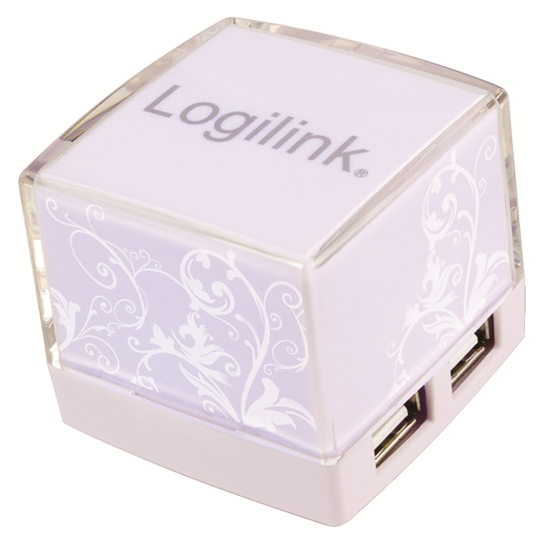 Cube Serisi 4 Port USB 2.0 Hub, Beyaz