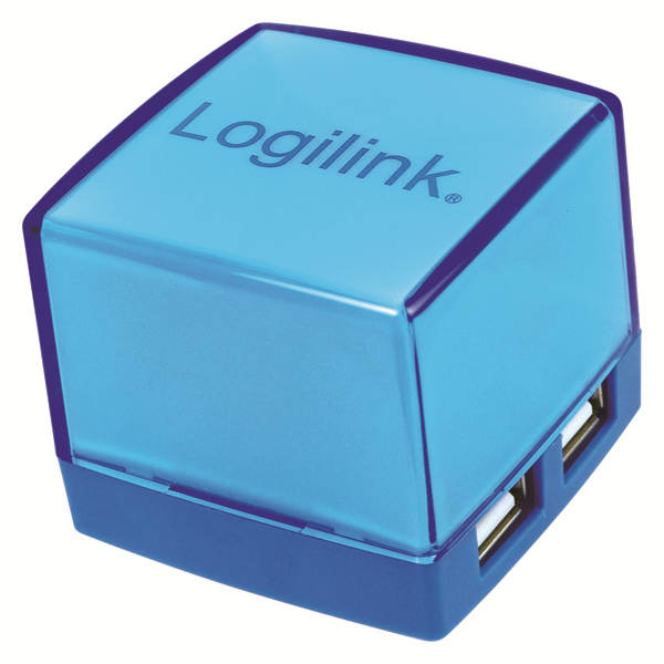 Cube Serisi 4 Port USB 2.0 Hub, Mavi
