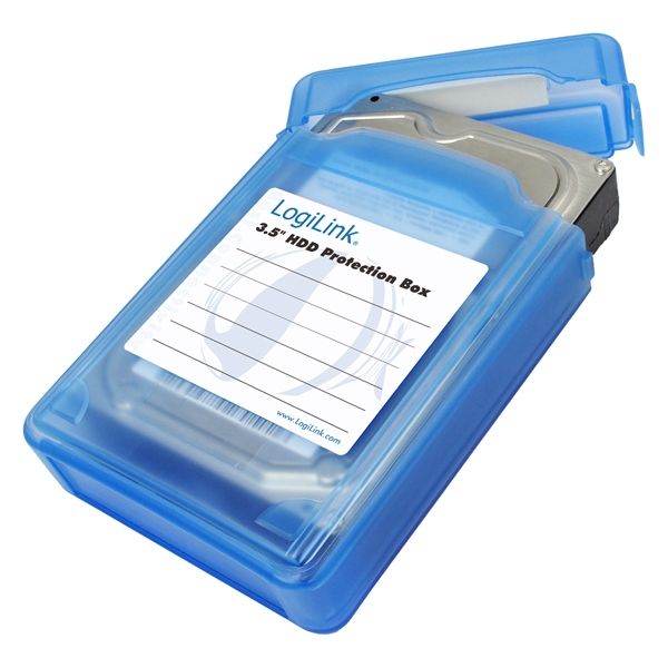 Tek Disk için 3.5" HDD Koruma Kutusu, Mavi