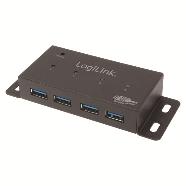 4 Port USB 3.0 Hub, Metal Kasa