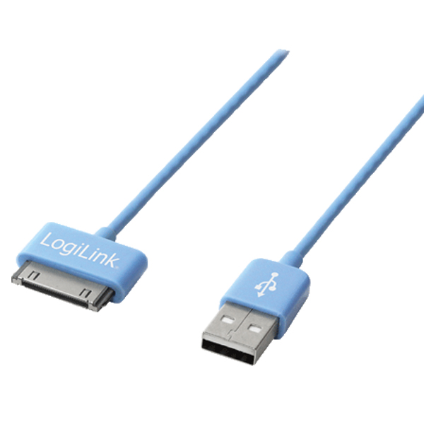 iPod, iPhone, iPadler için USB Data ve Şarj Kablosu, Mavi, 1.0m