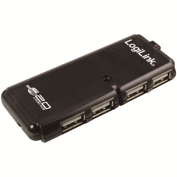 4 Port USB 2.0 Hub, Siyah