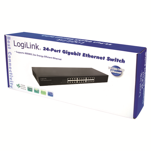 24 Port 19" RackMount Gigabit Ethernet Switch