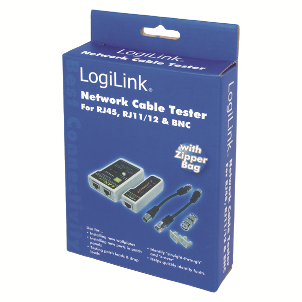 Network Kablo Test Cihazı (RJ45, RJ11/12 ve BNC)