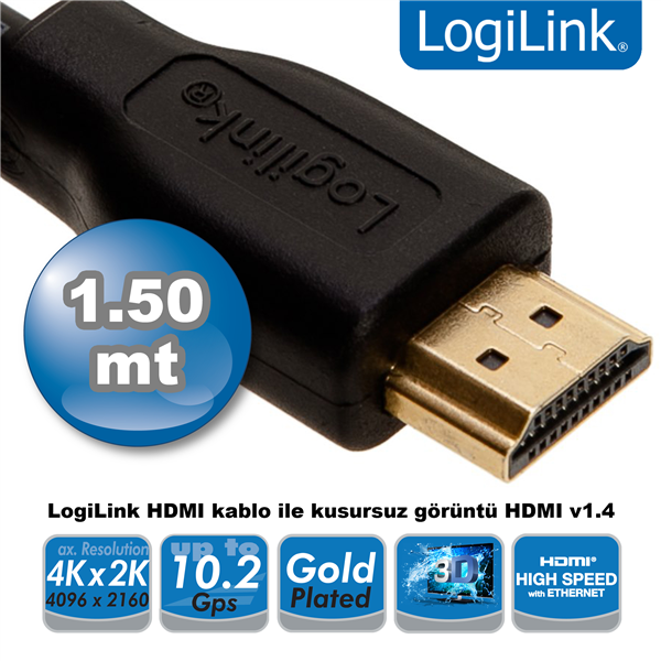 HDMI High Speed Kablo v1.4 1.5m