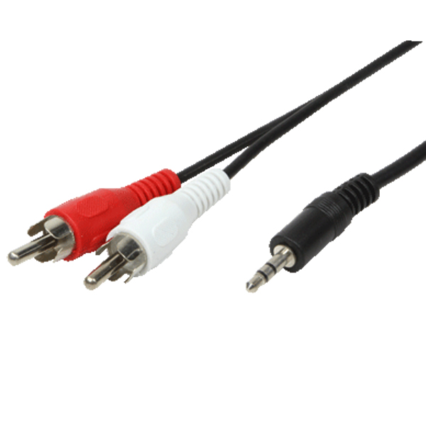 3.5mm Stereo Erkek - 2 x RCA Erkek Kablo, 1.5m