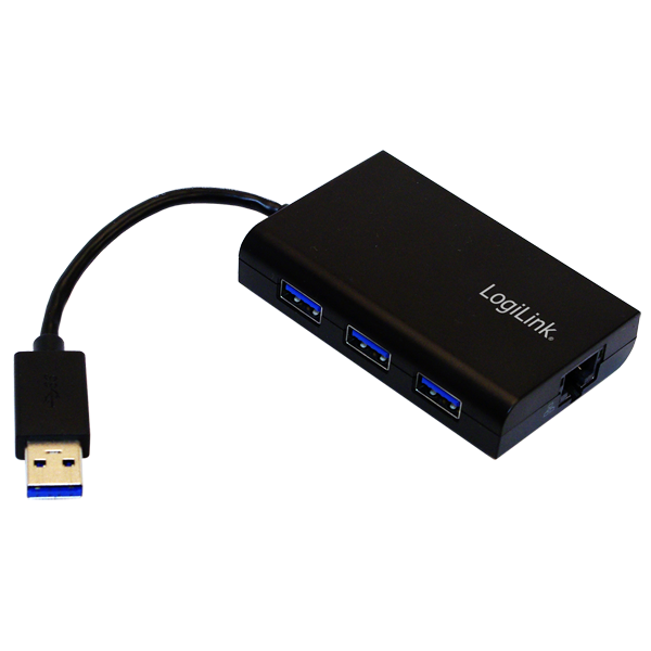 USB 3.0 3 Port Hub ve Gigabit Ethernet Adaptörü