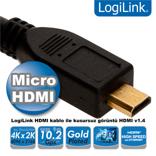 HDMI to Micro HDMI Kablo V1.4, 3.0m