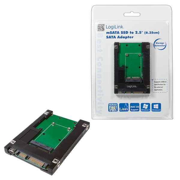 mSATA SSD to 2.5" SATA 6Gbps Disk Dönüştürücü