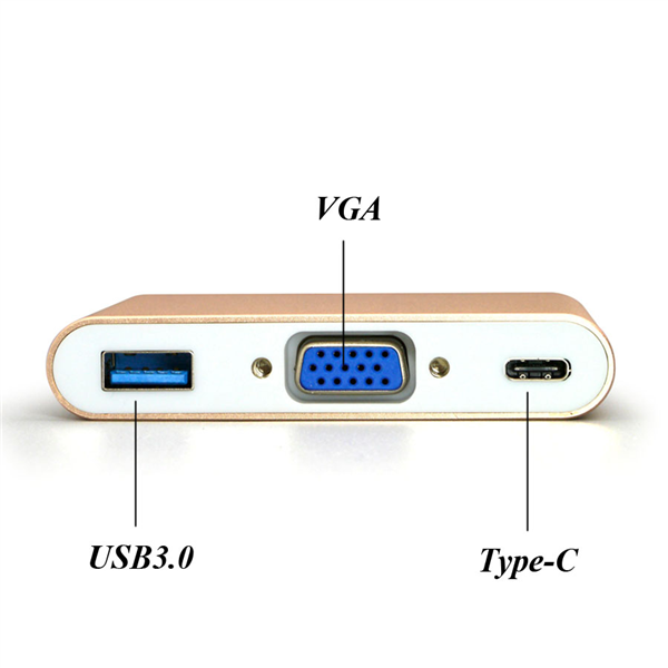 USB 3.1 Type-C to VGA ve USB Dönüştürücü Adaptör