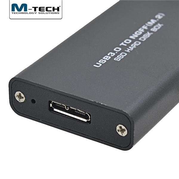 USB3.0 mSATA 6Gbps için Harici SSD Disk Kutusu, Siyah