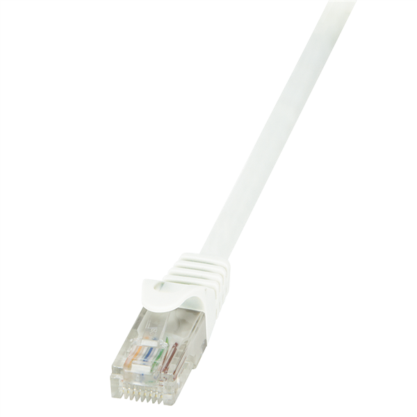 EconLine CAT6 U/UTP Patch Kablo, AWG 24/7, Beyaz, 0.25m