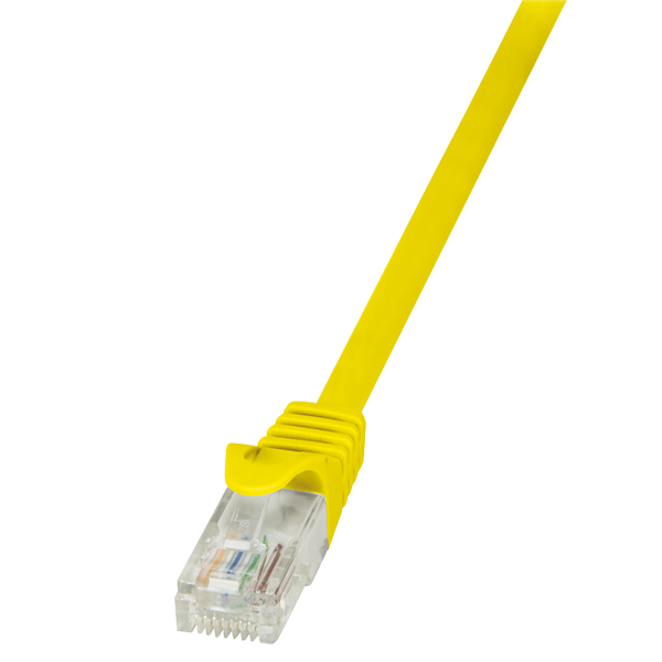 EconLine CAT6 U/UTP Patch Kablo, AWG 24/7, Sarı, 0.25m