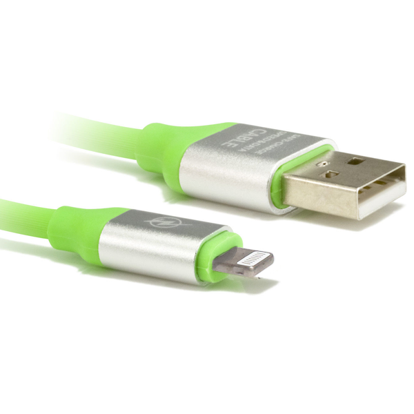 8 pin Lightning iPhone, iPad Data ve Şarj Kablosu, Yeşil