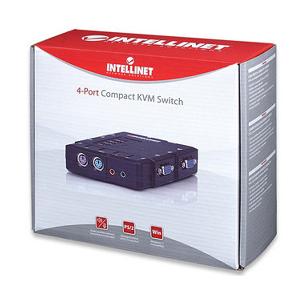 4 Port Kompakt KVM Switch, PS/2